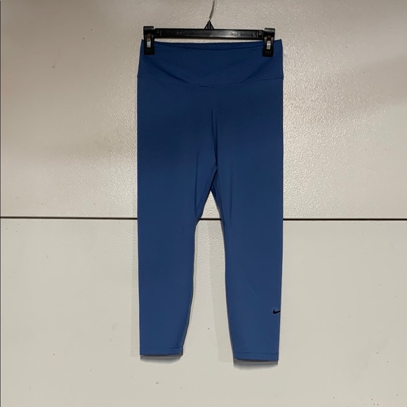 NIKE DRI FIT BLUE CAPRI MEDIUM - Picture 1 of 5
